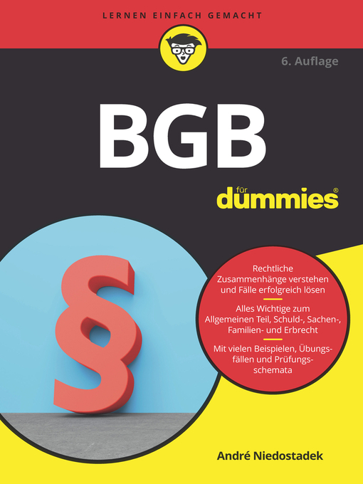 Title details for BGB für Dummies by André Niedostadek - Available